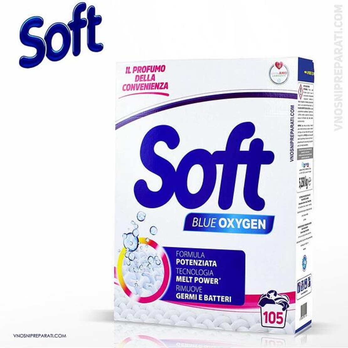 ПРАХ ЗА ПРАНЕ SOFT BLUE OXYGEN 100+5 ДОЗИ