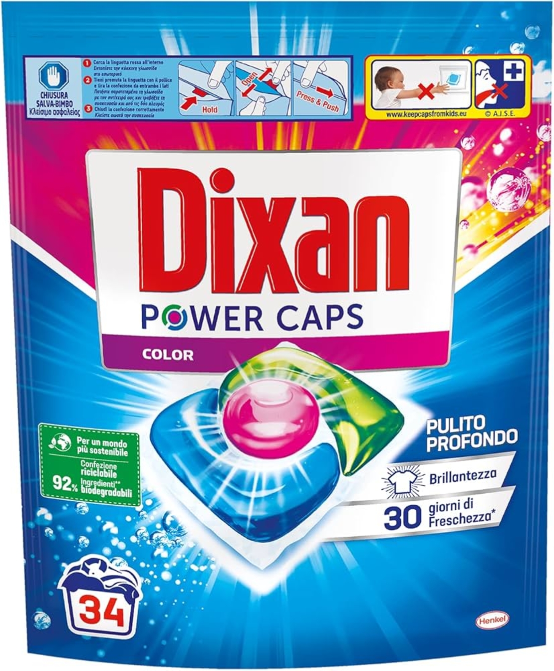 КАПСУЛИ ЗА ПРАНЕ DIXAN COLOR 34 БР.