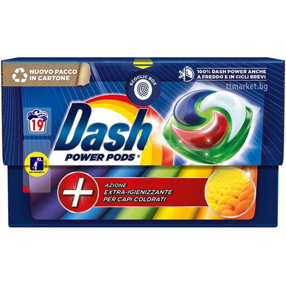 КАПСУЛИ ЗА ПРАНЕ DASH POWER IGIENIZZ. 19 БР.