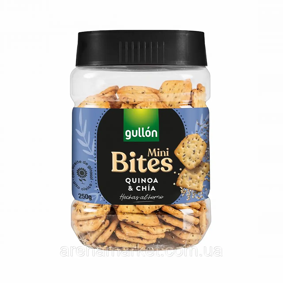 Солени бисквити с киноа и чиа Gullon mini bites 250гр.