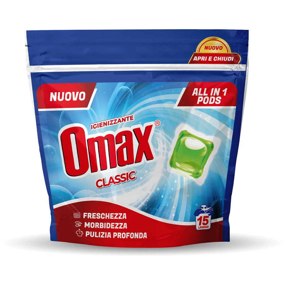 КАПСУЛИ ЗА ПРАНЕ OMAX ALL IN 1 CLASSIC 15 БР.