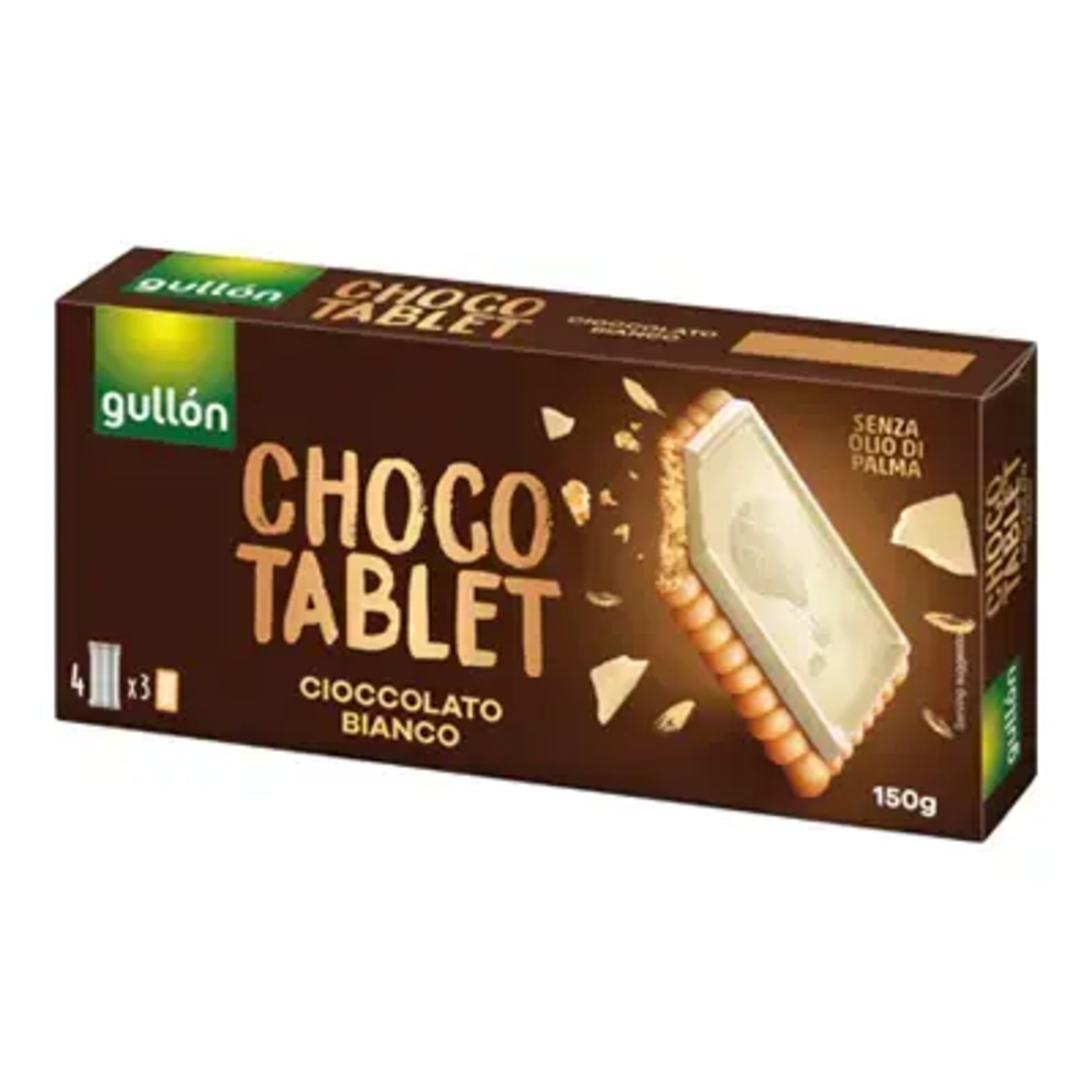 Бисквити с бял шоколад GULLON CHOCO TABLET - 150г