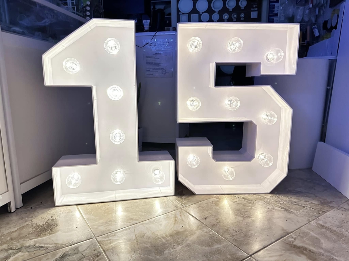 Светещи цифри на батерии