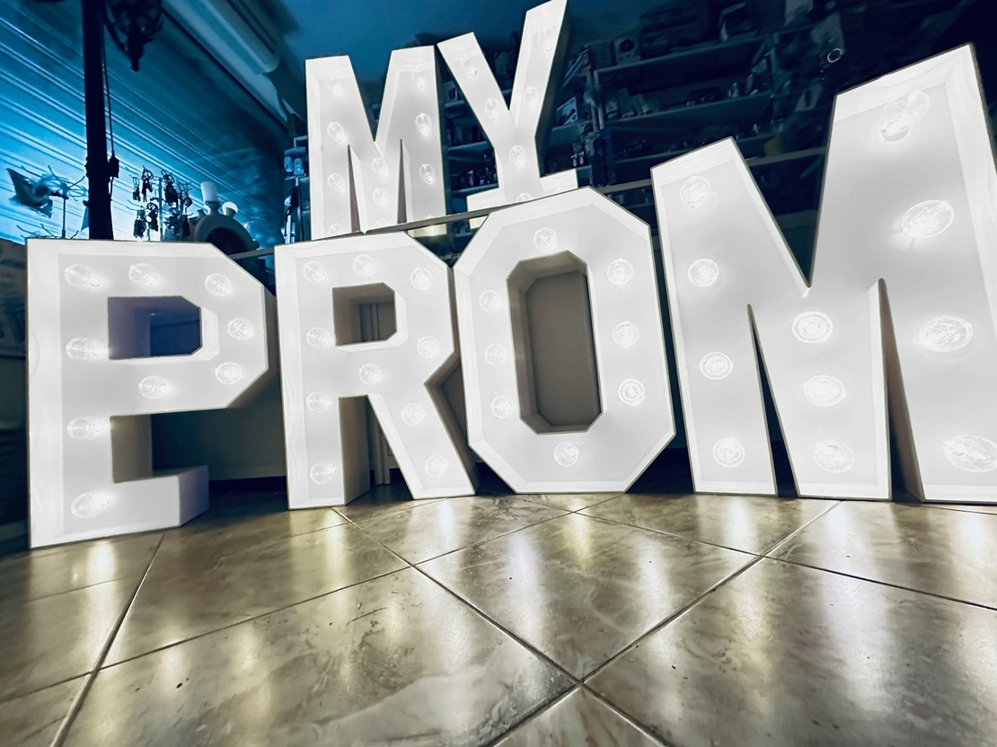 Светещ надпис MY PROM (на ток)