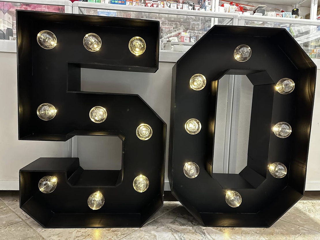 Светещи цифри в черно