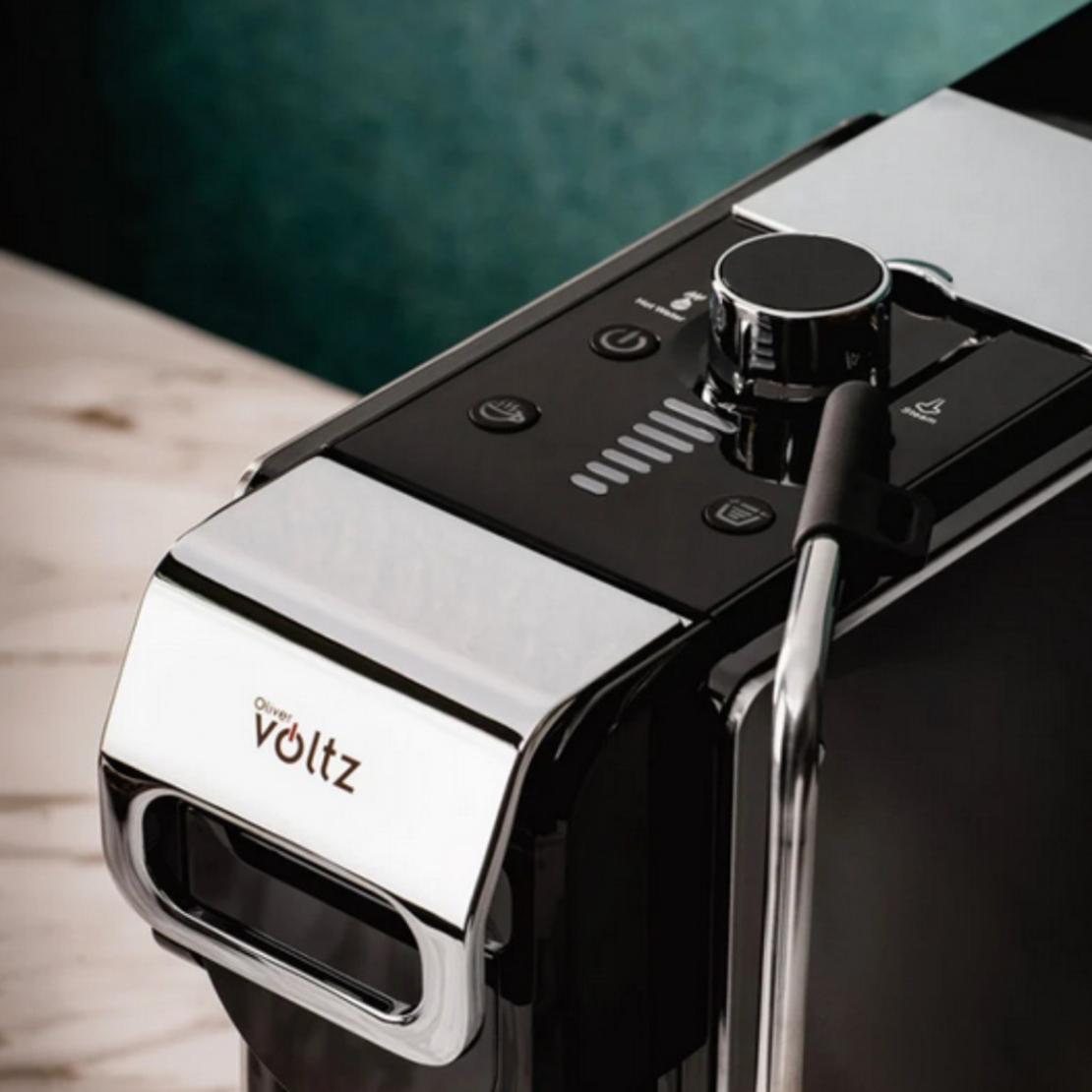 Еспресо машина 8в1 Oliver Voltz OV51171N8M – За капсули и мляно кафе, 1450W, 19 Bar, 5 адаптера 5VS1171N8M