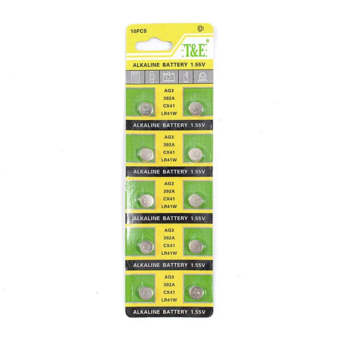 Алкални батерии AG3 1.55V - 10 броя 10504