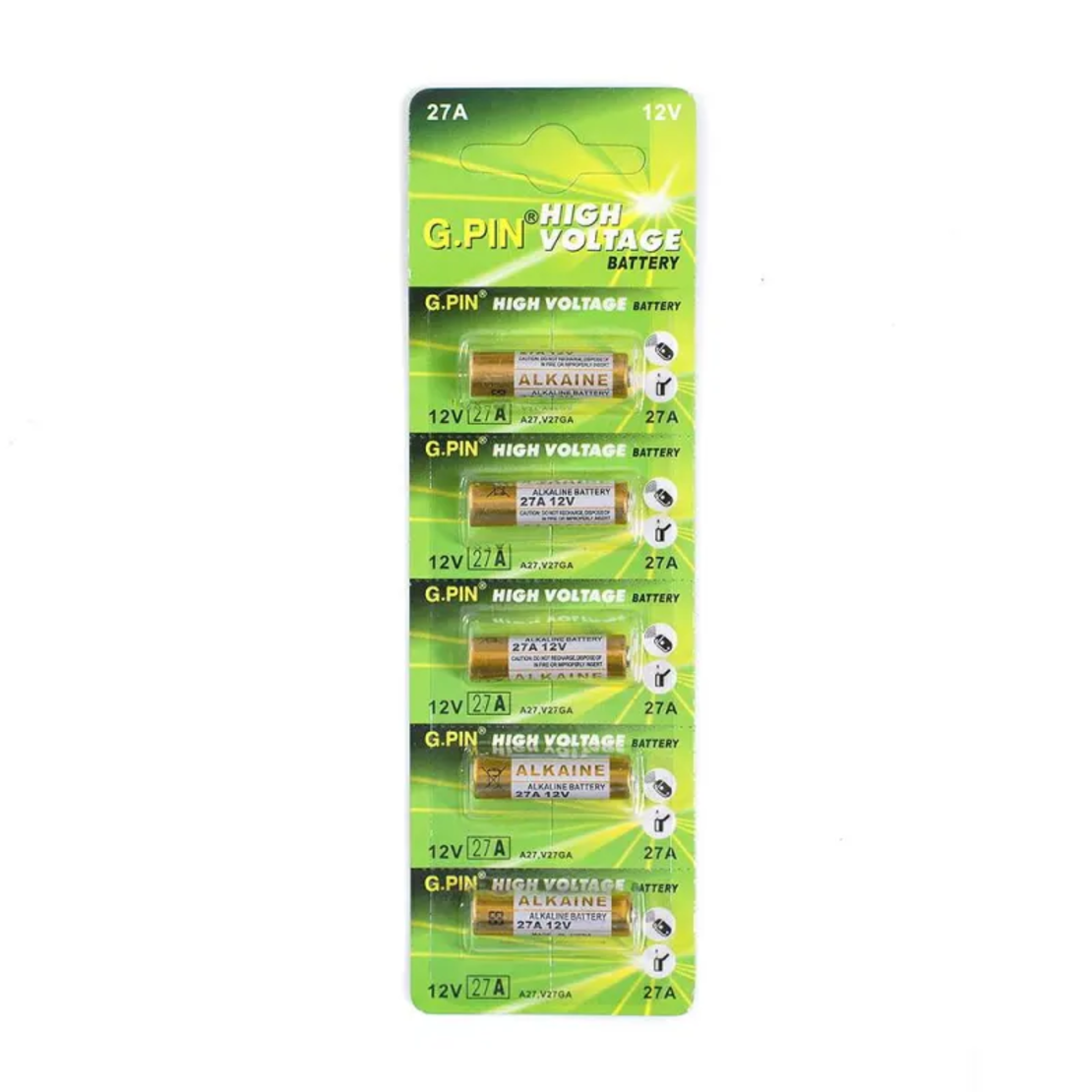 Алкални батерии 27A 12V - блистер / 5 броя 10508