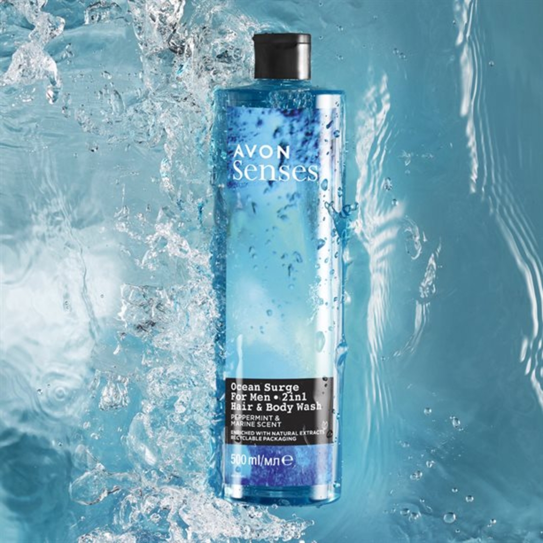 Душ гел за коса и тяло Ocean Surge
