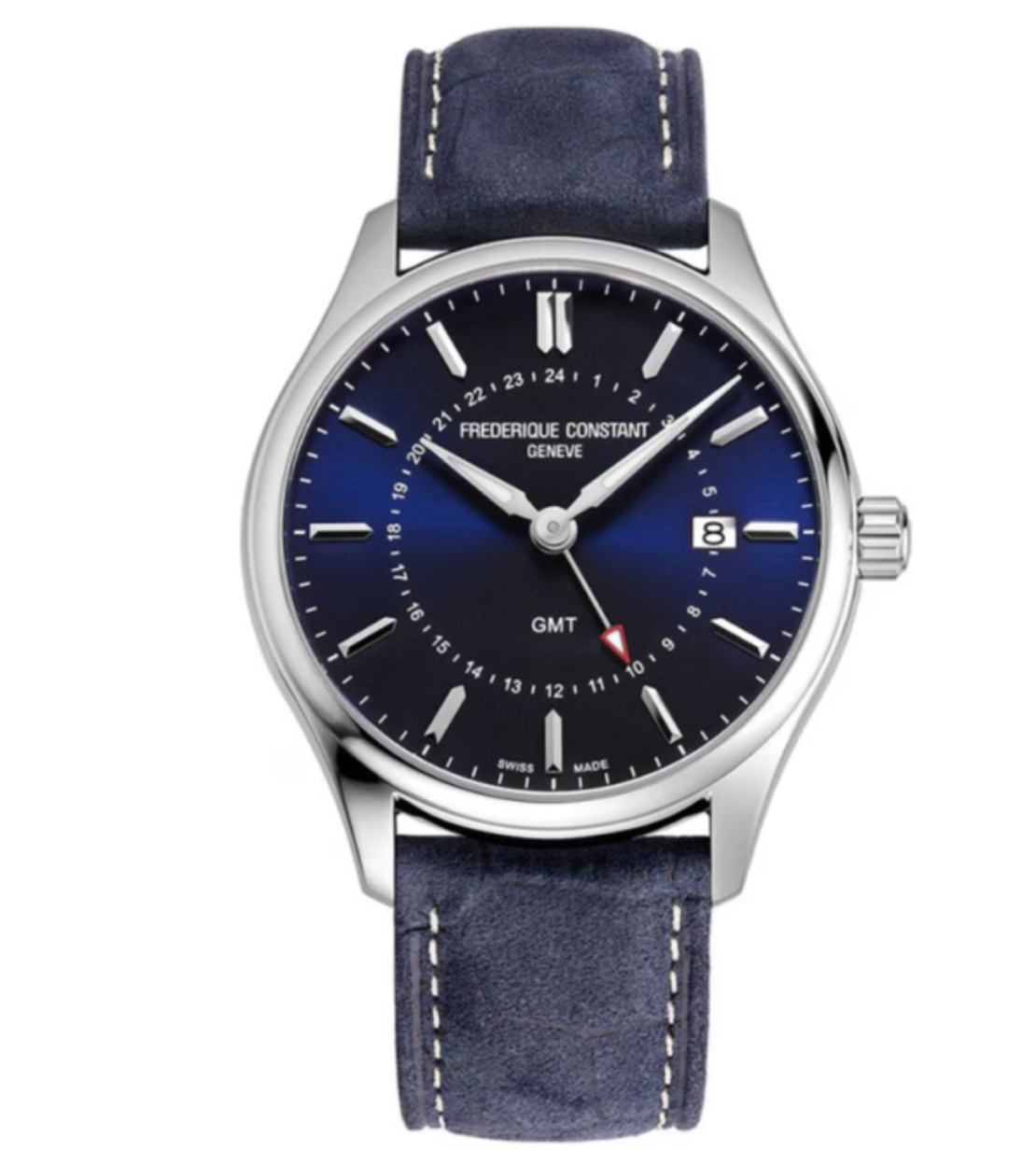 Frederique Constant Watch Man Blue Leather 40 Q3d