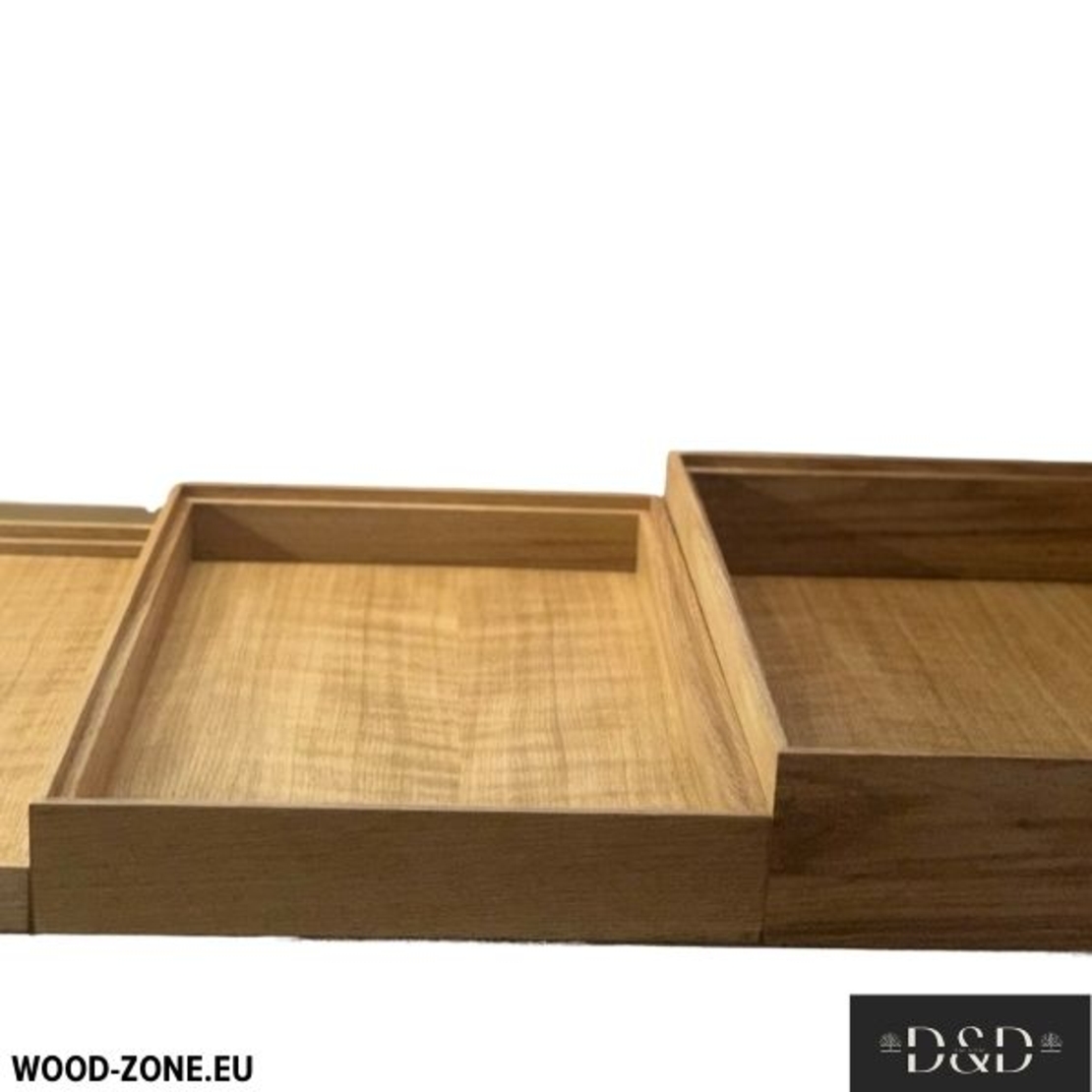 Дървени подноси с височина на борда 65 мм