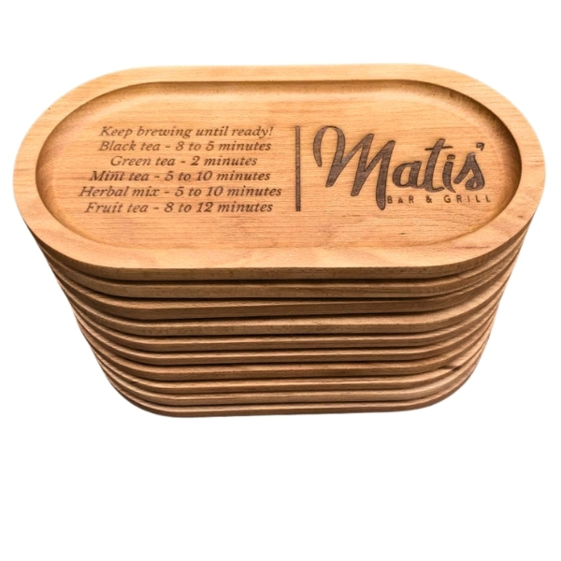 Овален дървен поднос Flow – цял масив | Linea Trays