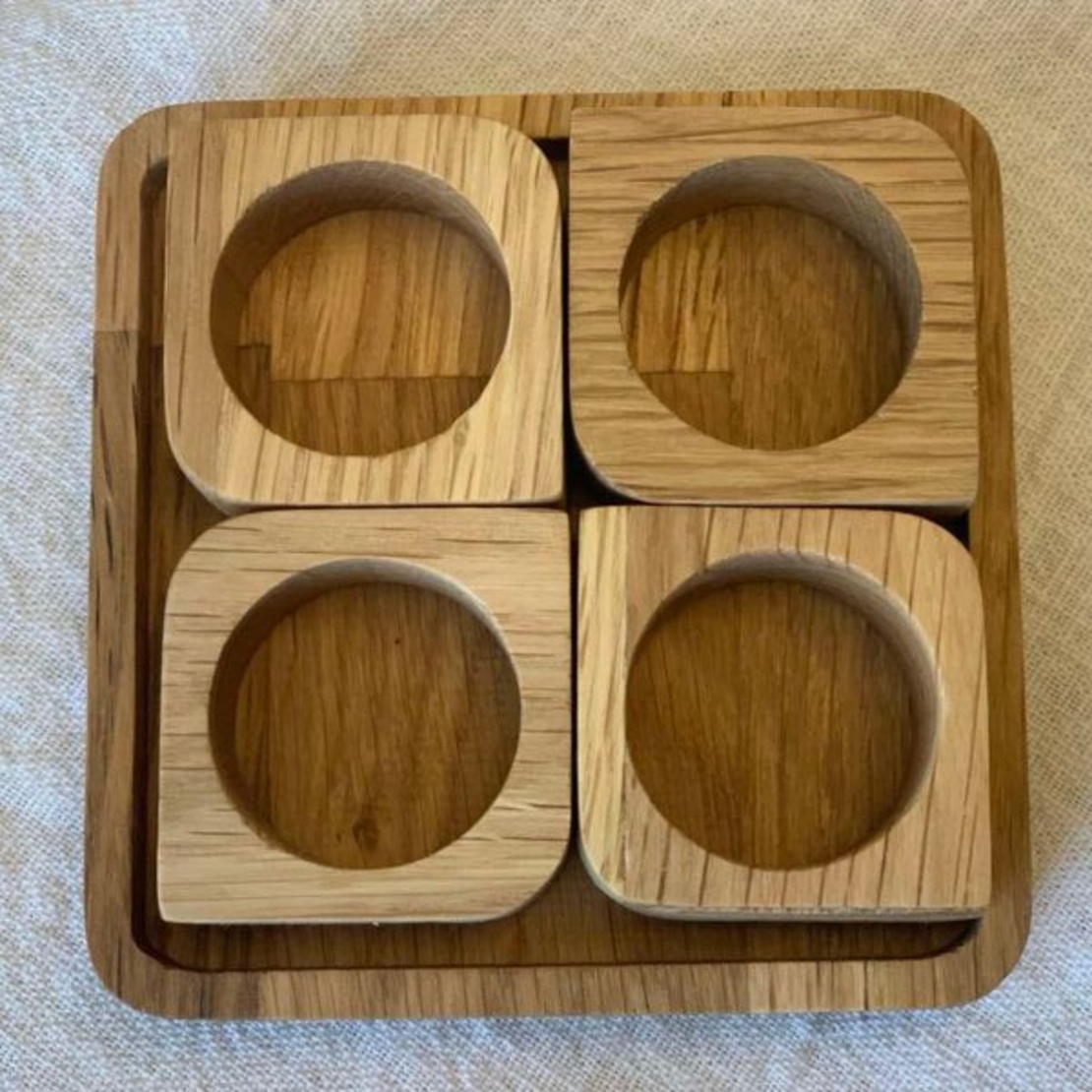 Дървен пръстен за салфетки Linea Table – овал