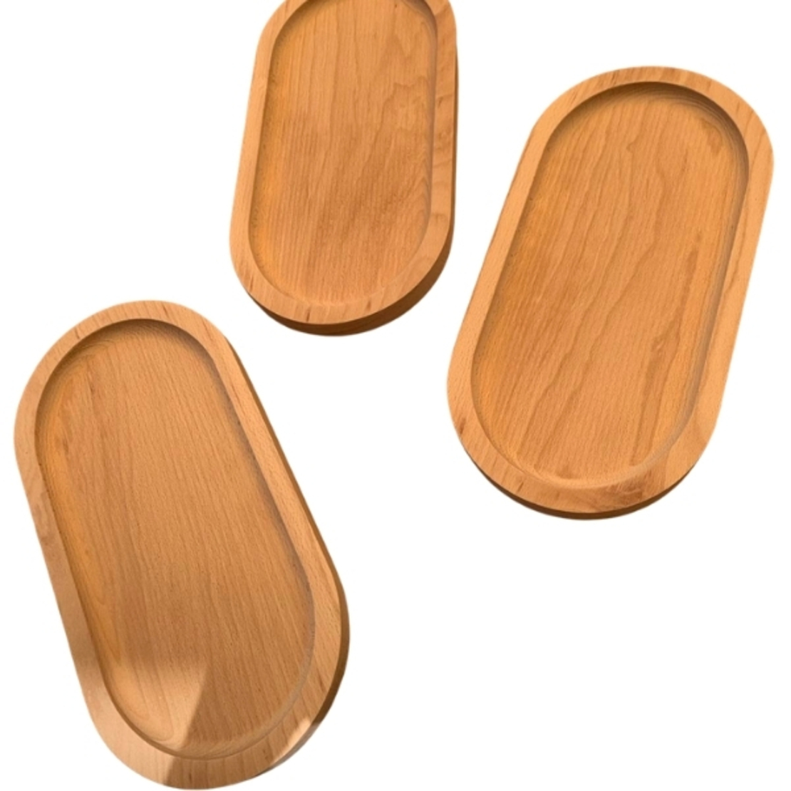 Овален дървен поднос Flow – цял масив | Linea Trays