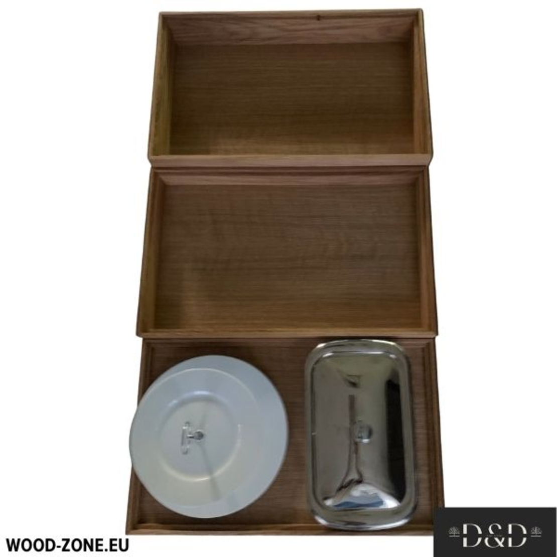 Дървени подноси с височина на борда 65 мм