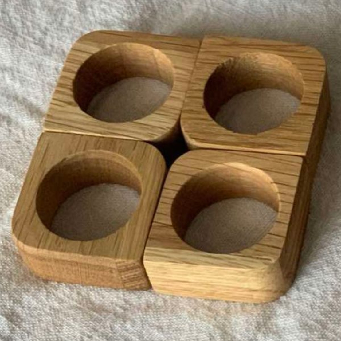 Дървен пръстен за салфетки Linea Table – овал
