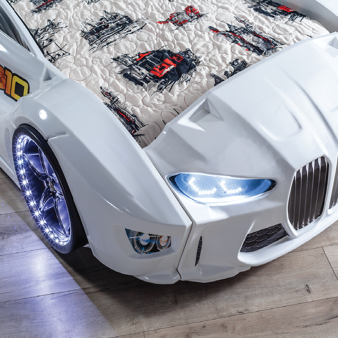 Легло кола - GTM Premium - бял