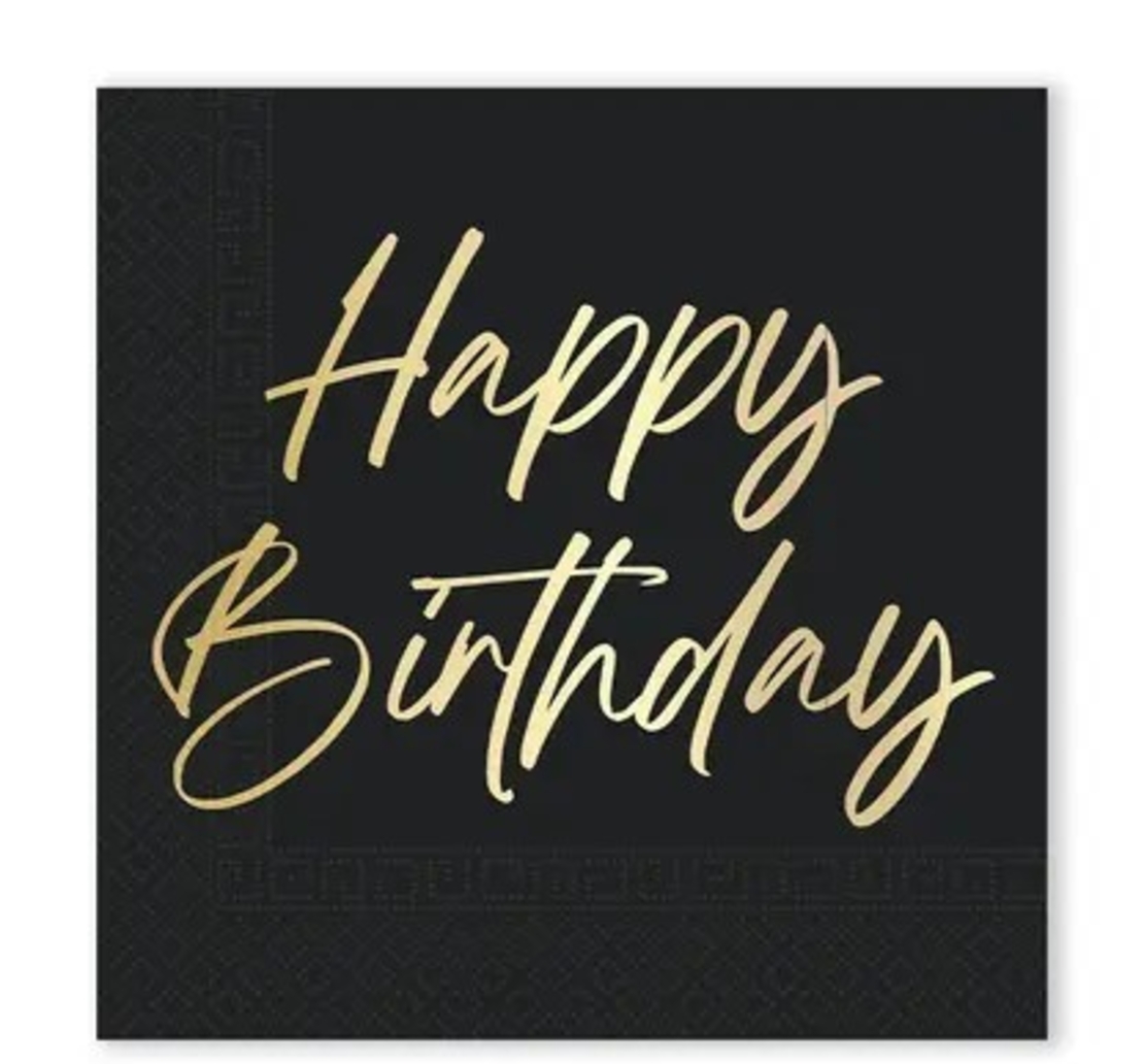 Елегант Happy Birthday - салфетки 33х33см