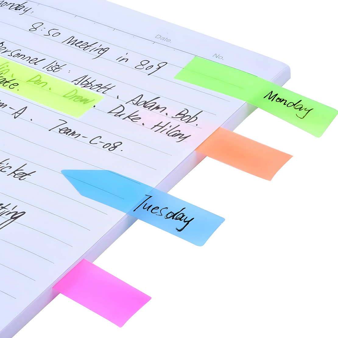 Самозалепващи индекси PVC стрелнка Неон