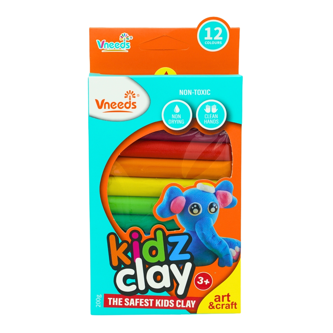 Пластилин Vneeds 12 цвята