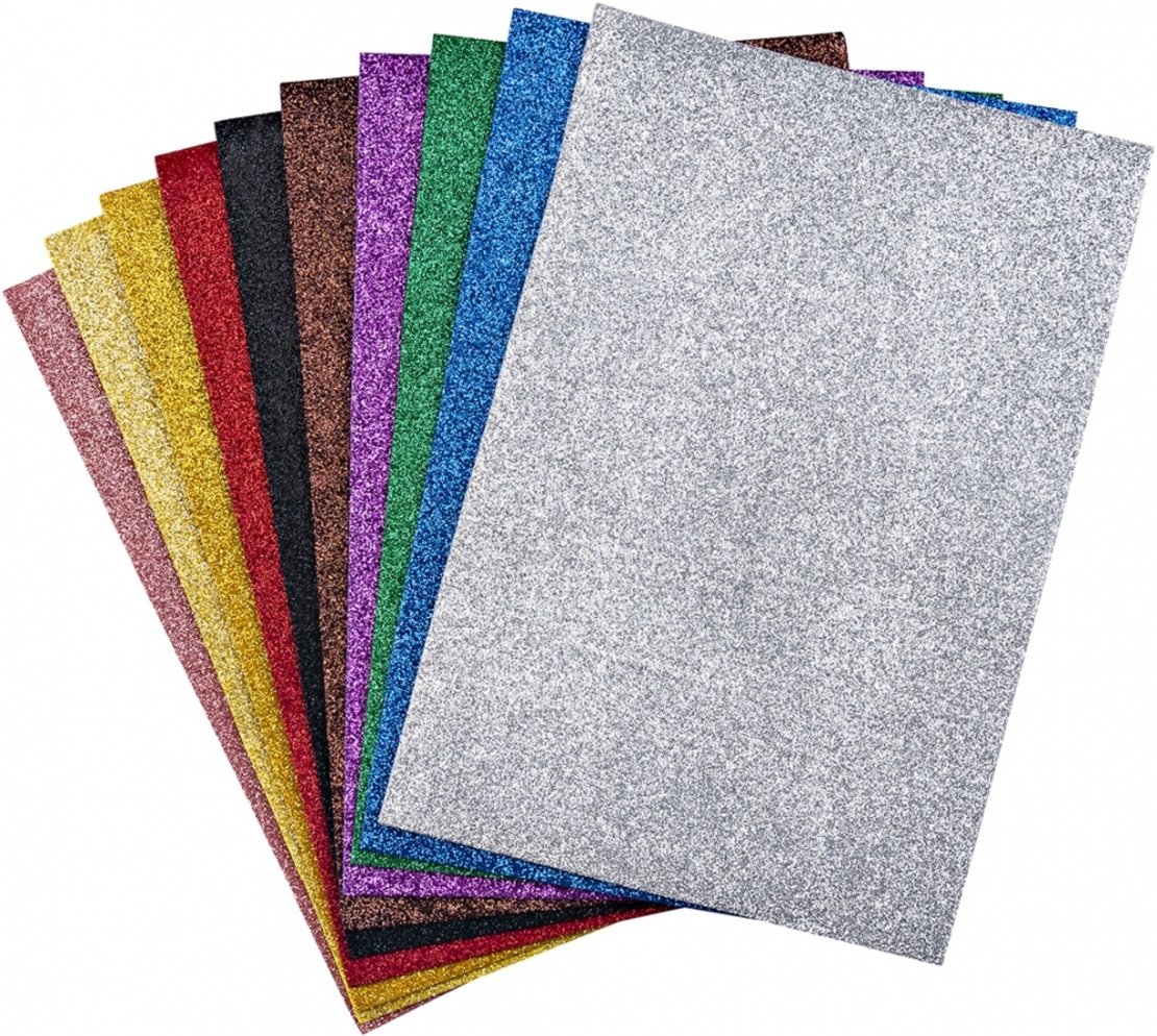 Nova Color EVA пяна с брокат 20x30 см – 10 цвята