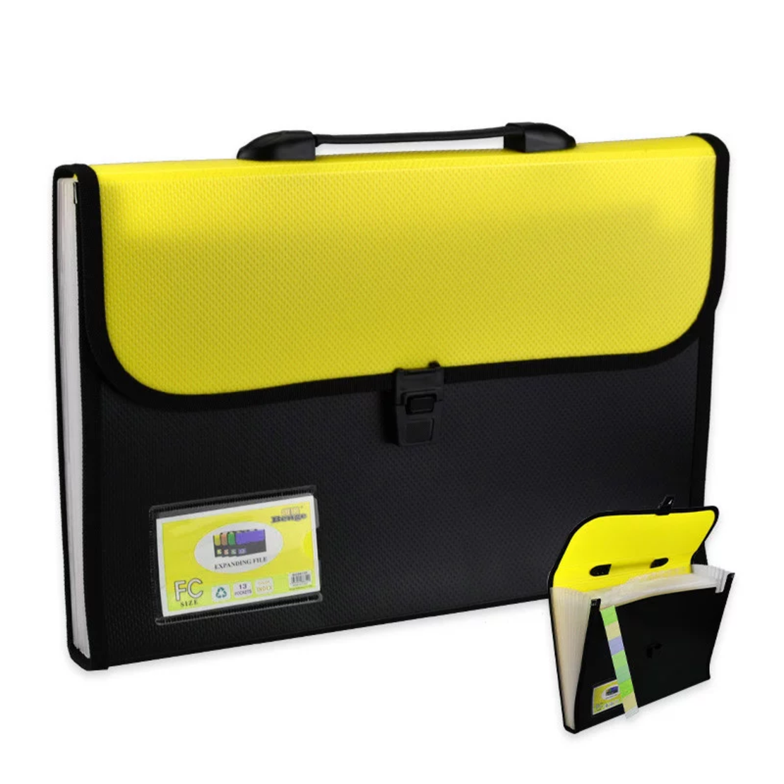 Папка с кант 12 джоба неон жълта