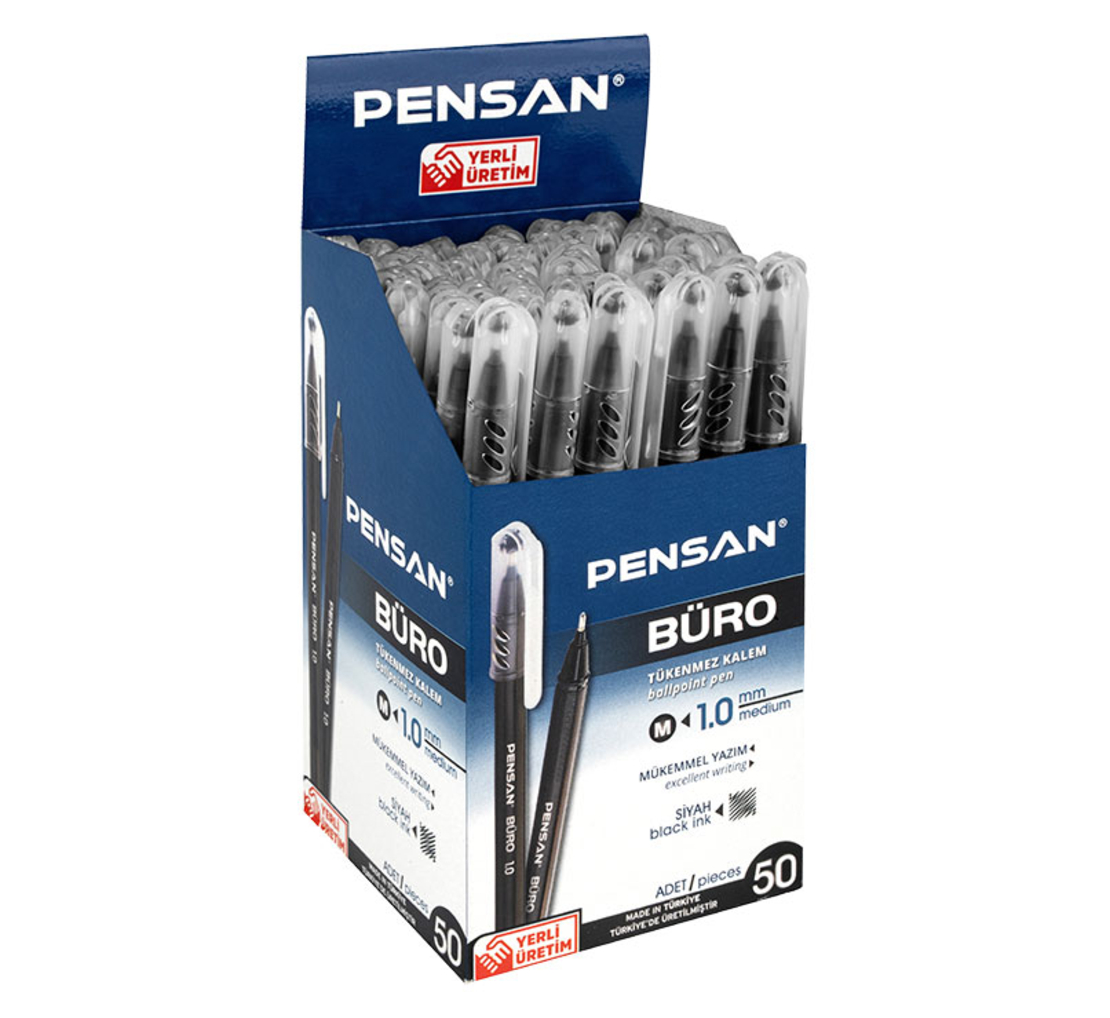 Химикалка Pensan Büro TC Ball 1.0 mm ЧЕРЕН