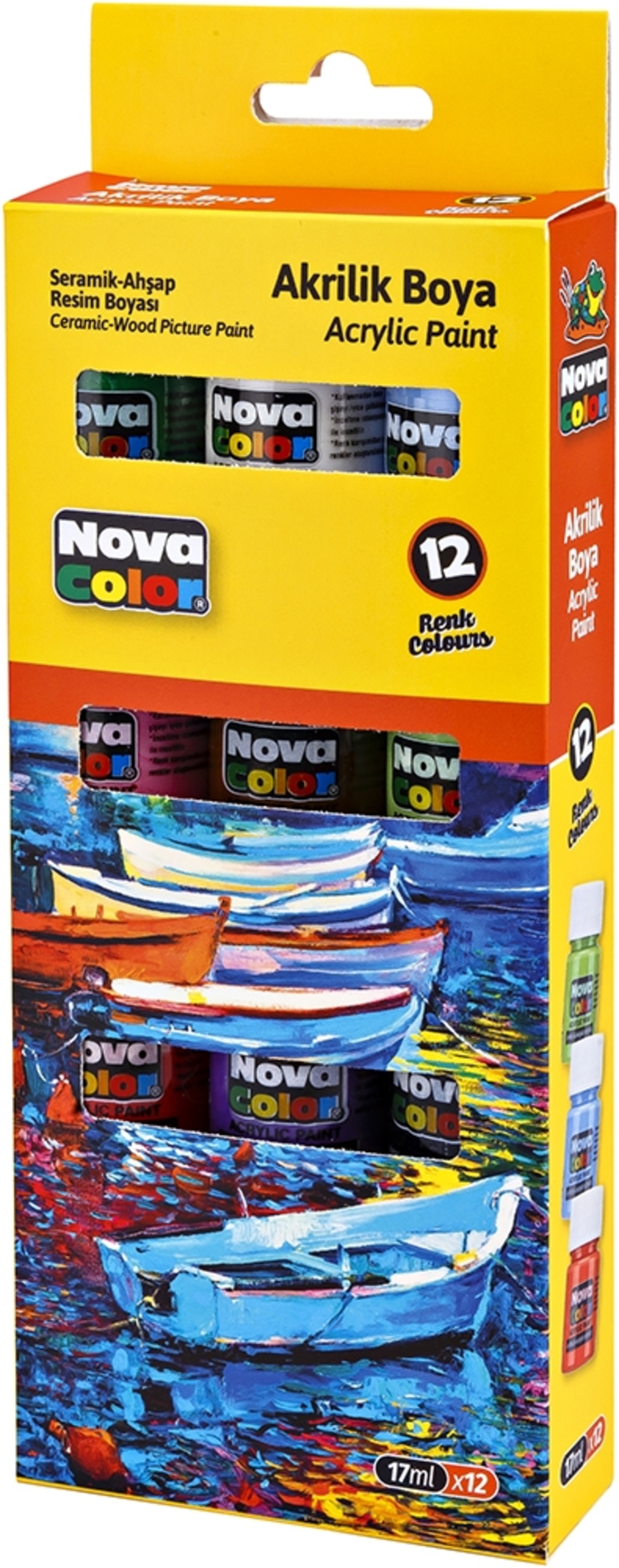 Акрилни бои Nova Color 12 цвята 17мл.