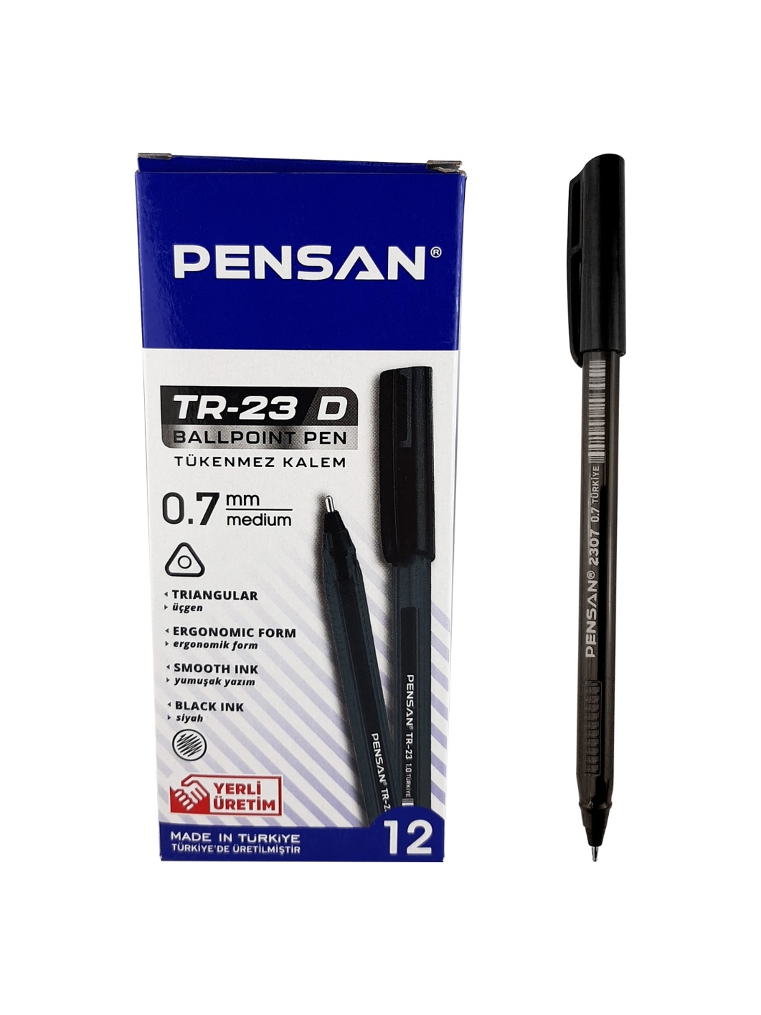 Химикалка Pensan TR23 / 50D 0.7мм Черен