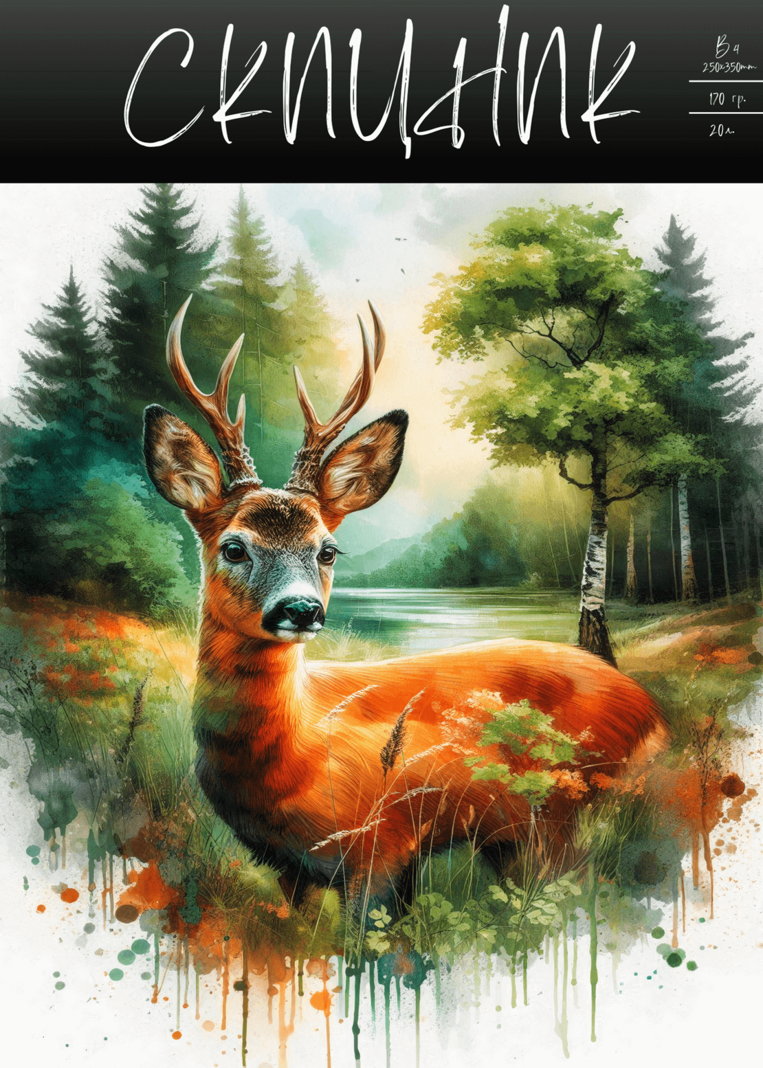 Скицник Б4+ 20 листа 170гр.