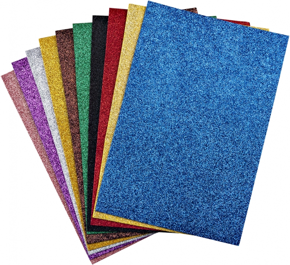 Гланциран картон с брокат Nova Color 50x70 см – 10 цвята