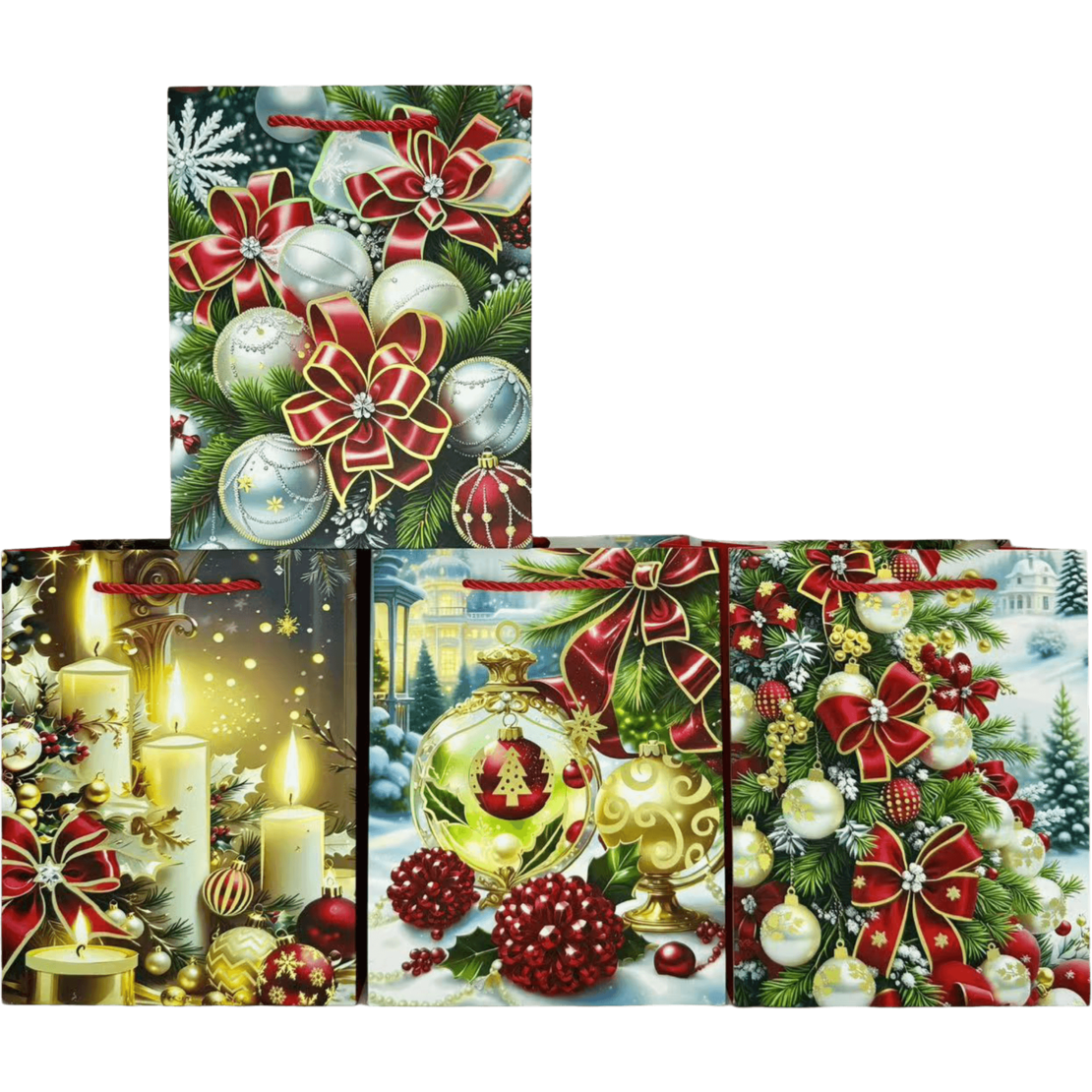 Коледна хартиена торба C225