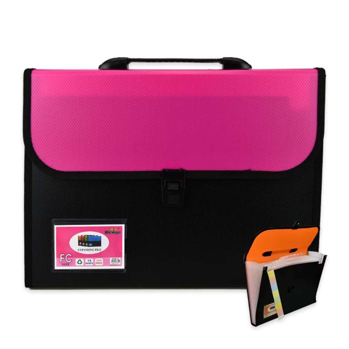 Папка с кант 12 джоба неон Розова