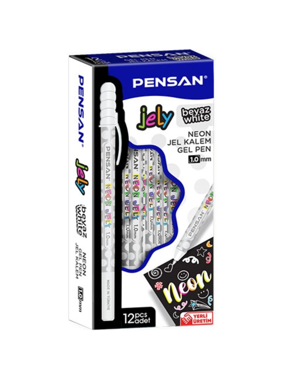 Химикалка Pensan Neon Jely 1.00 мм Бял