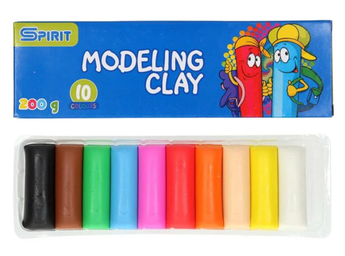 Пластилин Спирит 10 цв. 200гр.