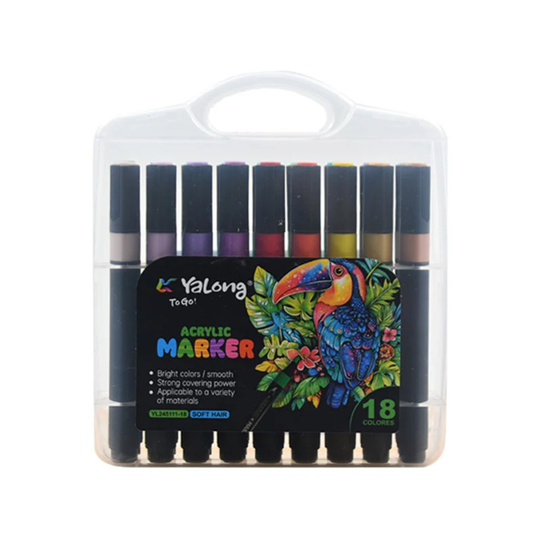 Акрилни маркери Yalong 18 цв.