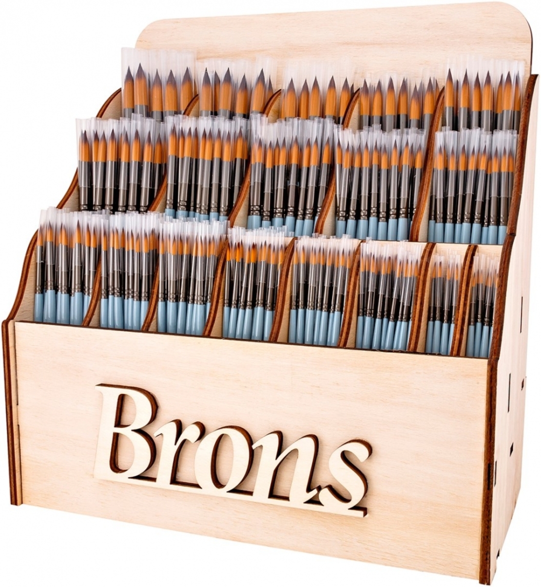 Brons Brush Art Дисплей с професионални четки за акварел и акрил – 432 бр.