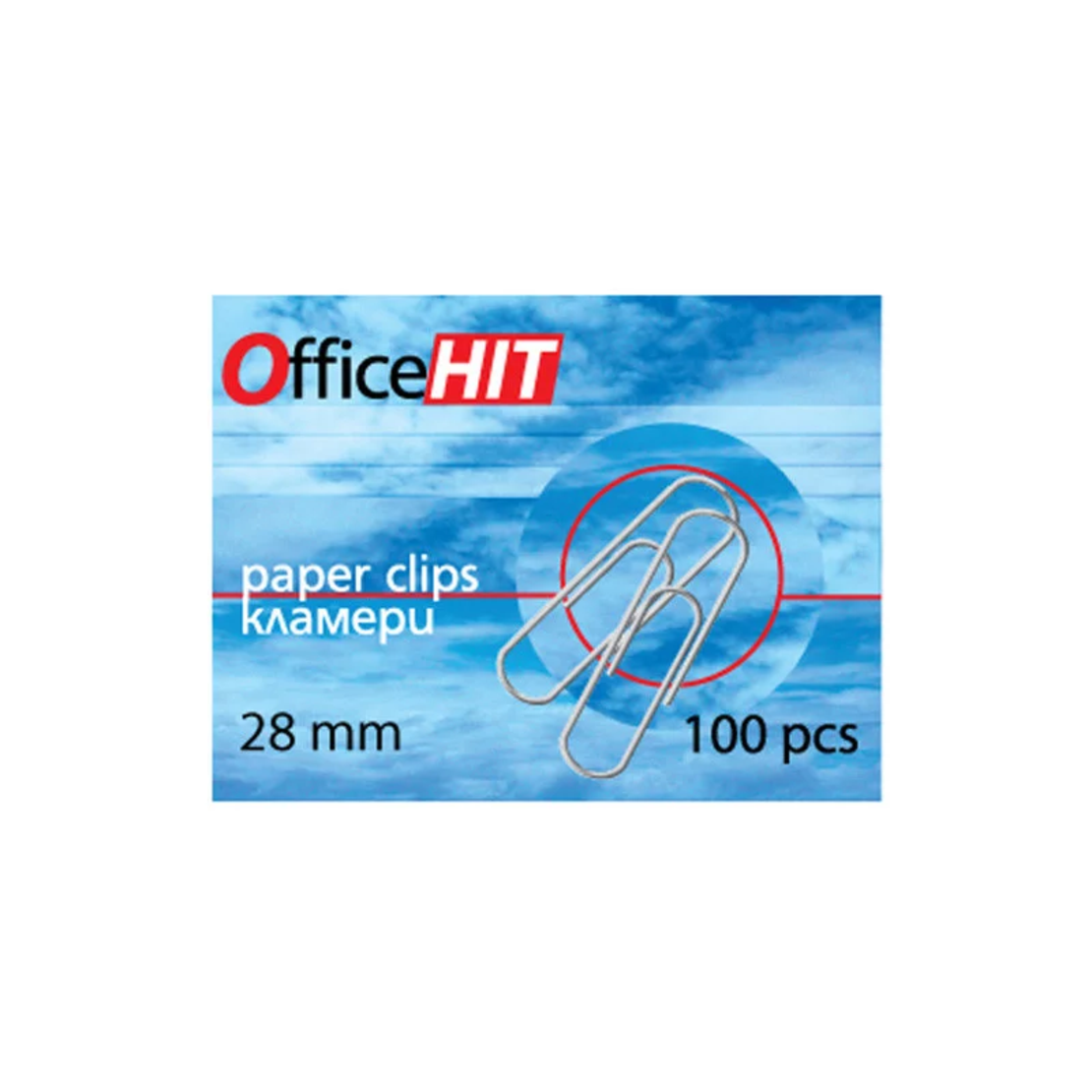 Кламери 28мм никелирани оп.100