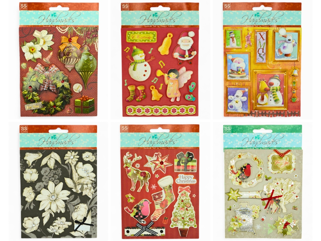 Коледни 3D Стикери за декорация