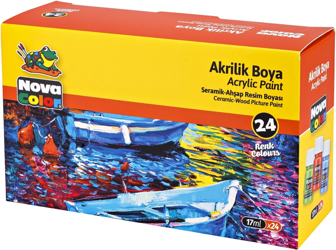 Акрилни бои Nova Color 24 цвята 17мл.