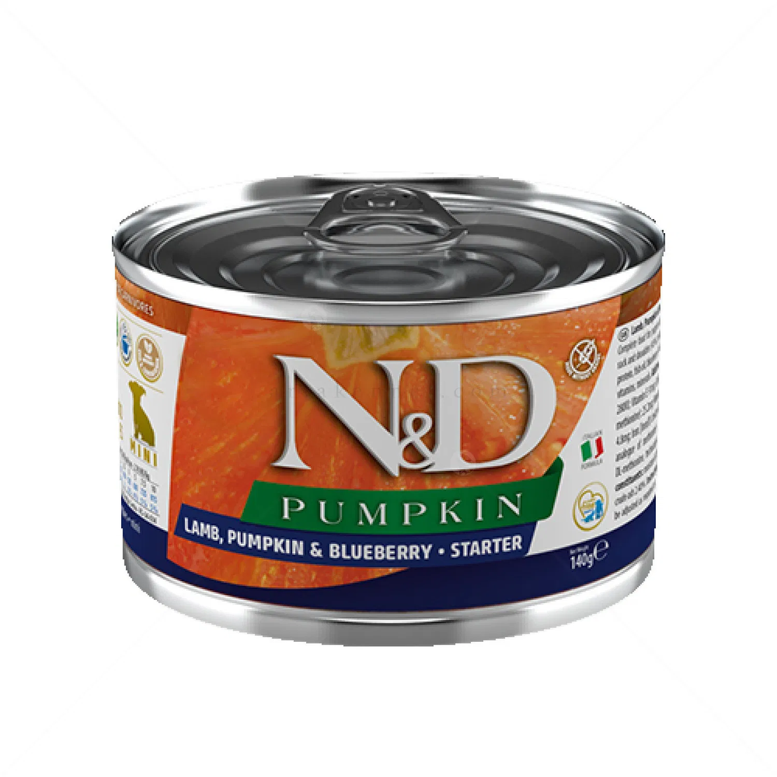N&D Dog Starter Mini - агнешко месо, тиква, боровинки за подрастващи кучета от дребни породи до 2 месеца