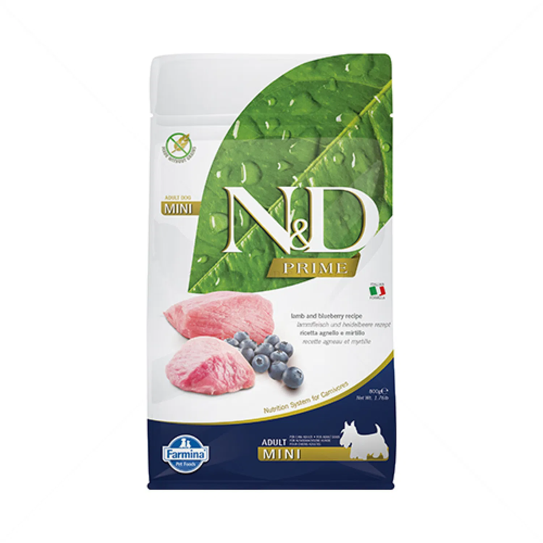 N&D Prime Dog Adult Mini с агнешко месо и боровинки за кучета от дребни породи над 1 година