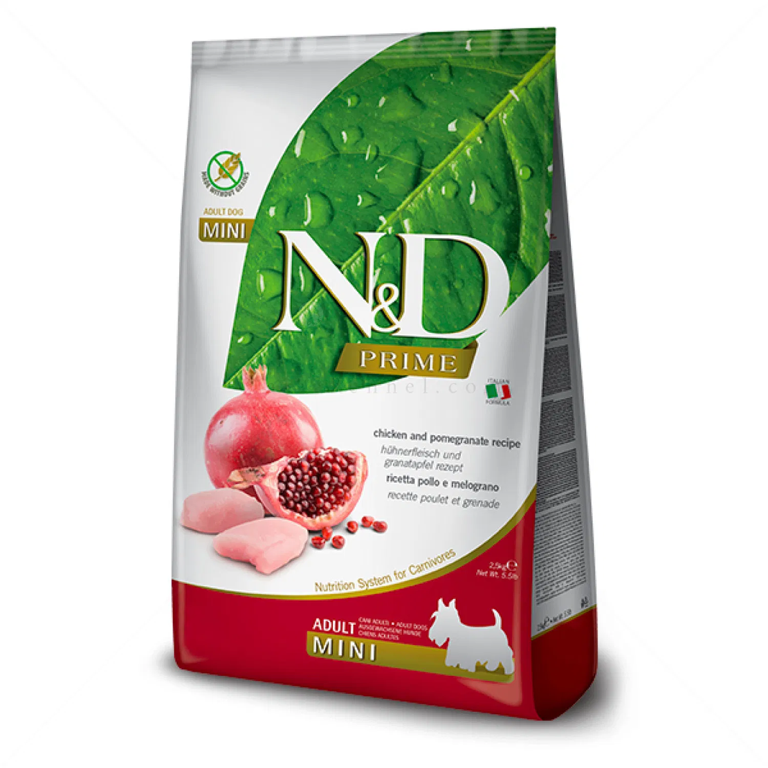 N&D Prime Dog Adult Mini с пилешко месо и нар за кучета от дребни породи над 1 година