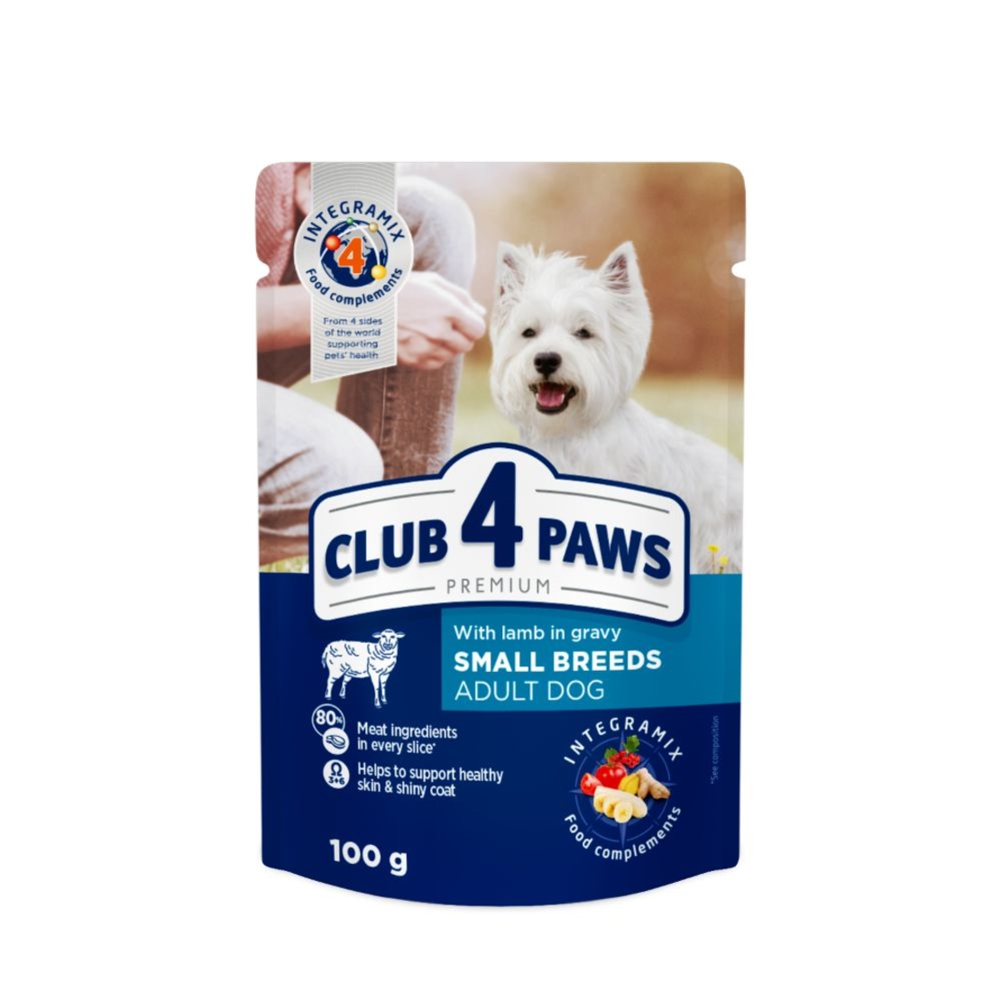 CLUB 4 PAWS POUCH PREMIUM  – Пауч за възрастни малки породи кученца.