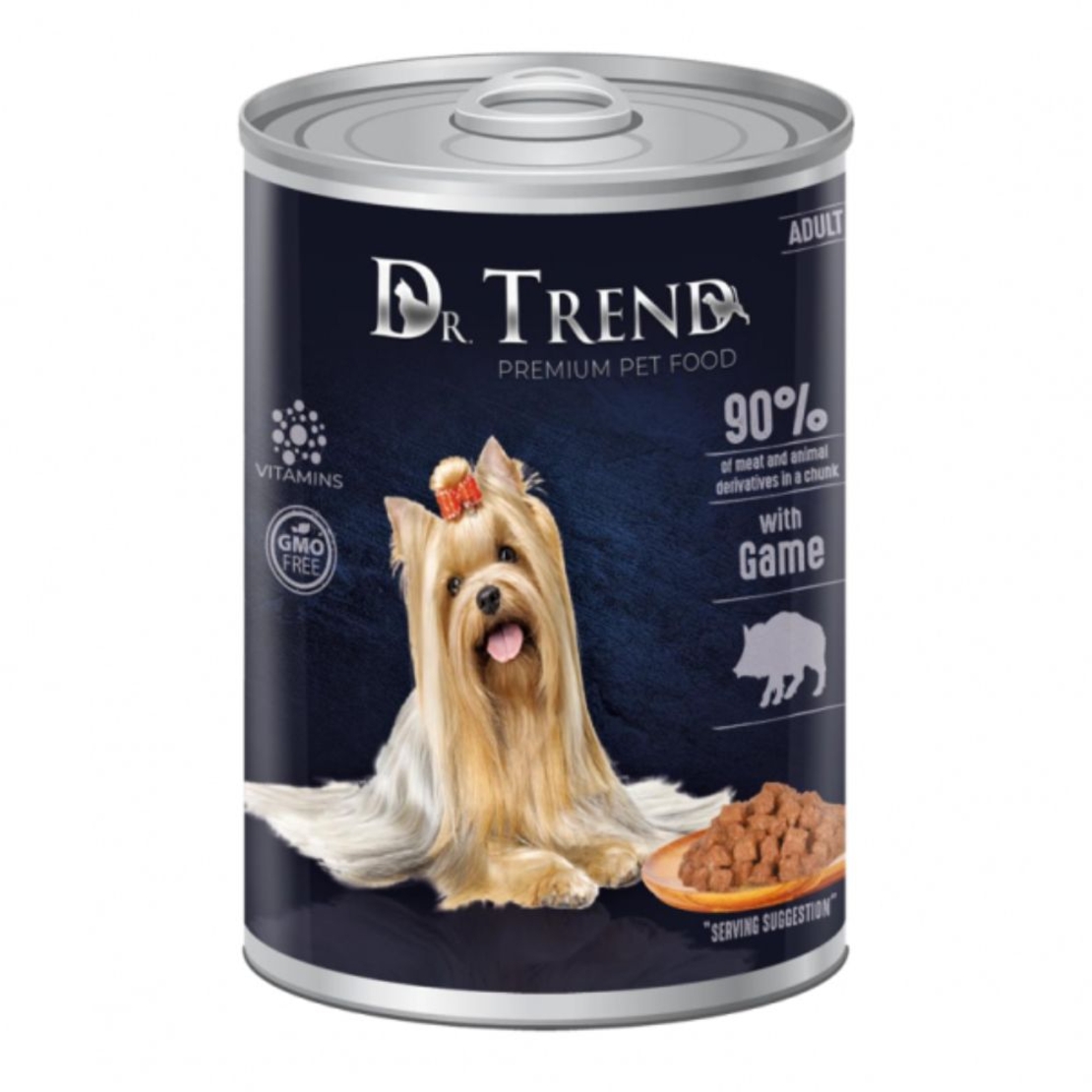DR. TREND DOG CHUNKS IN GRAVY – КОНСЕРВА ЗА КУЧЕ С ДИВЕЧ