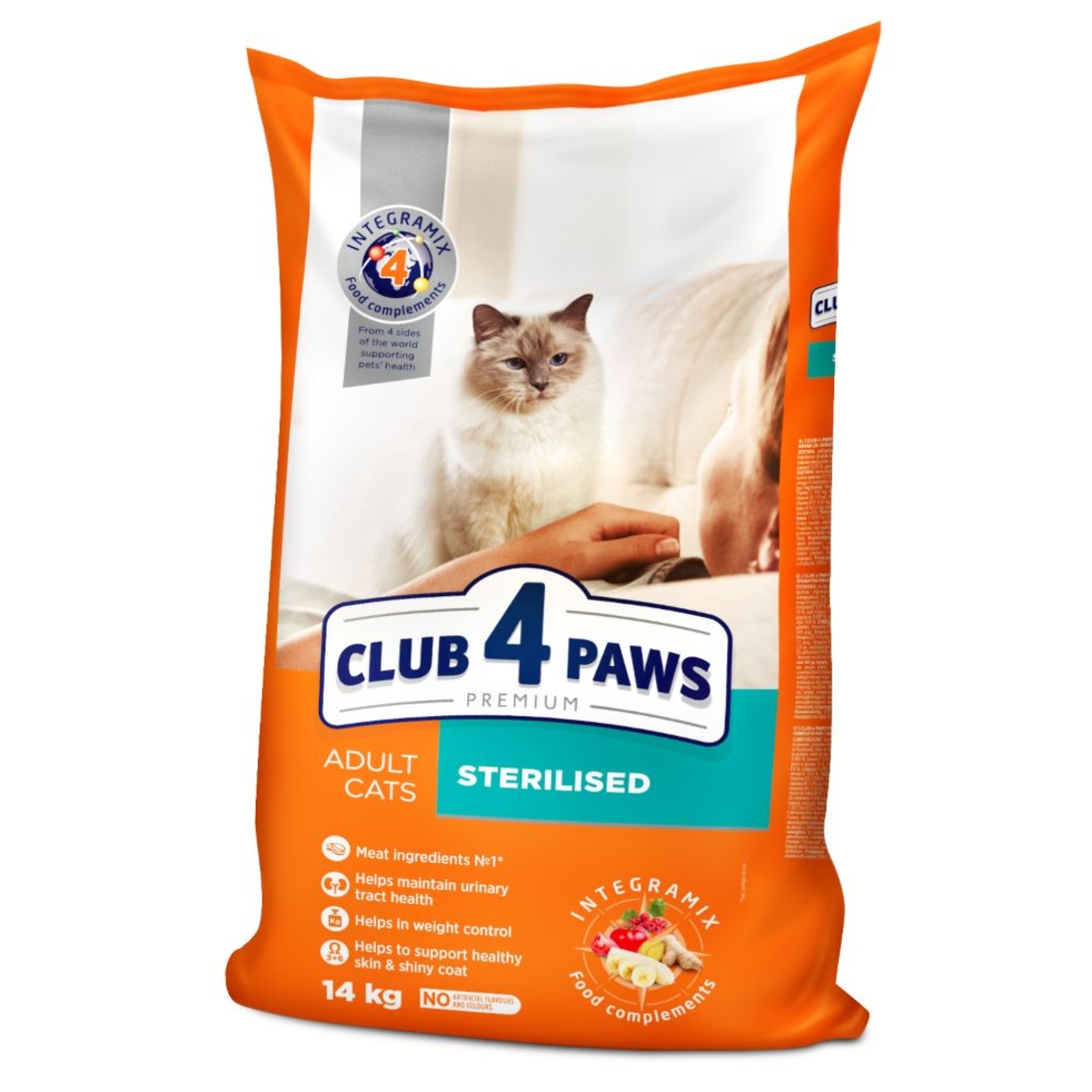 CLUB 4 PAWS ADULT STERILIZED Пълноценна, премиум храна за котки