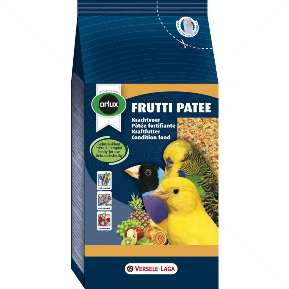 VERSELE LAGA Gold Frutti Patee - енергийна храна с мед и сушени плодове за канари, финки, вълнисти и други малки папагали