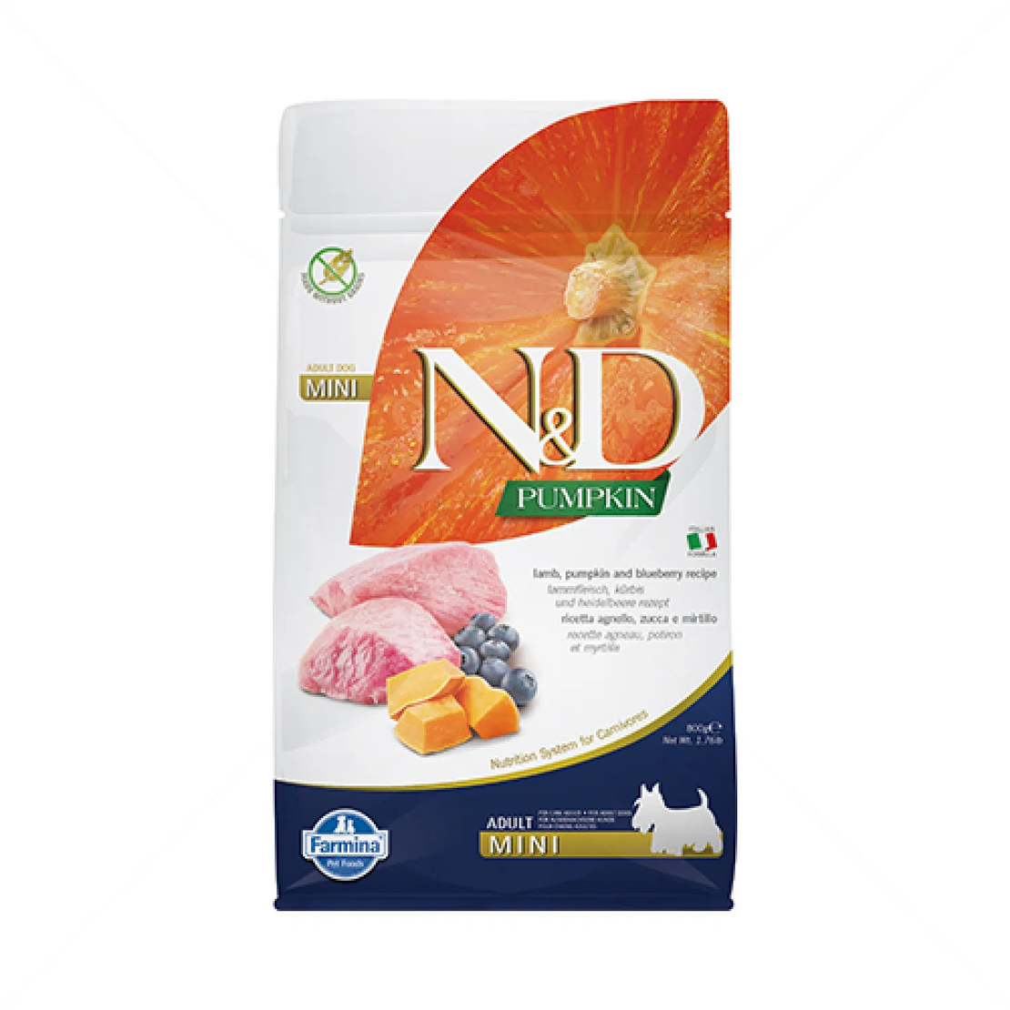 N&D Dog Pumpkin с агнешко месо, тиква и боровинки за кучета от дребни породи над 1 година