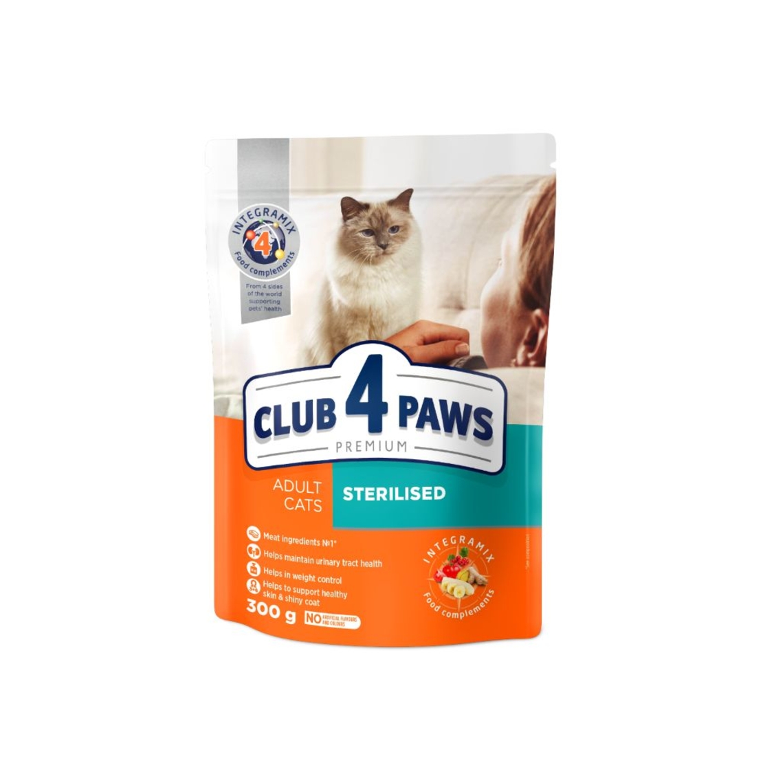 CLUB 4 PAWS ADULT STERILIZED Пълноценна, премиум храна за котки