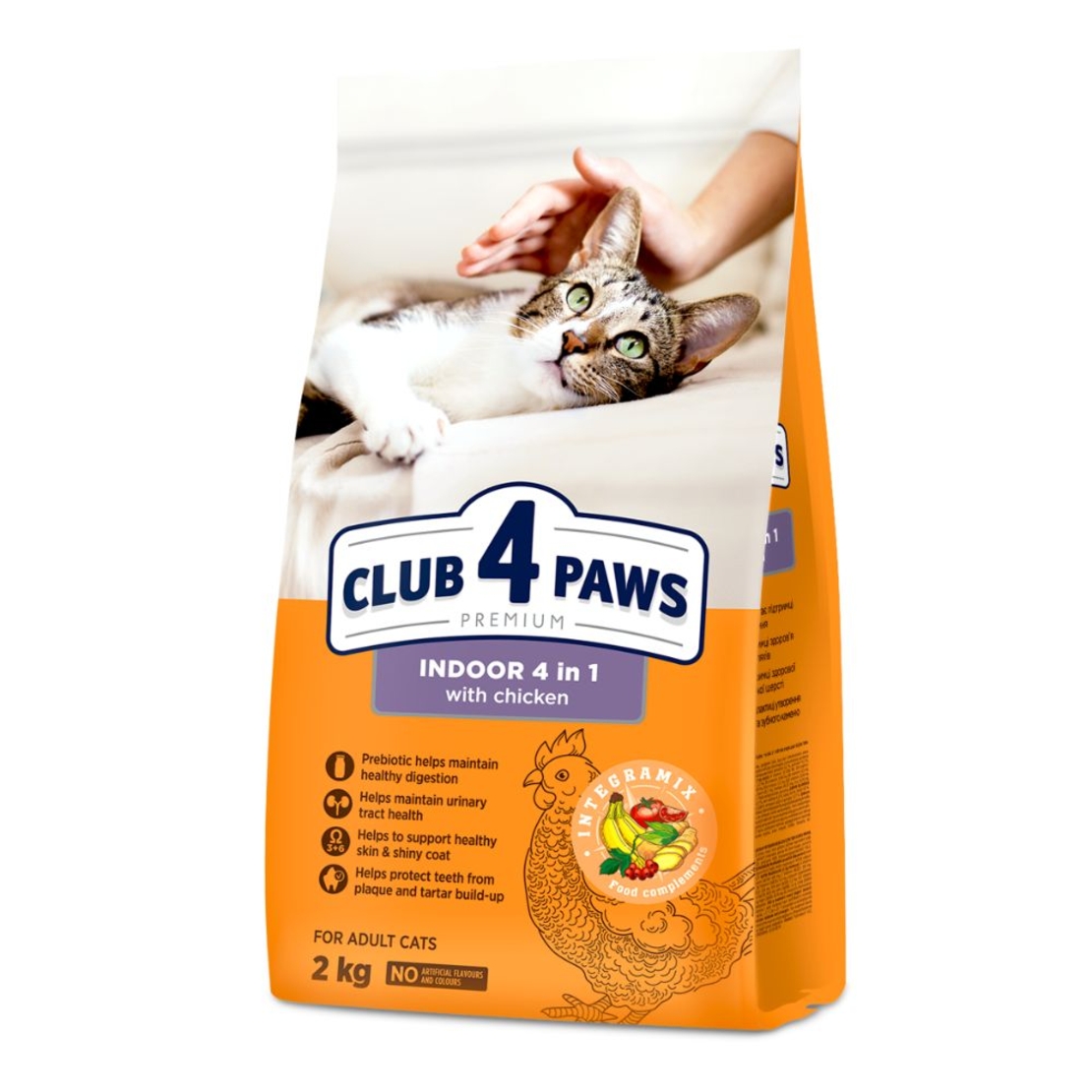 CLUB 4 PAWS ADULT INDOOR 4IN1 Пълноценна, премиум храна за котки